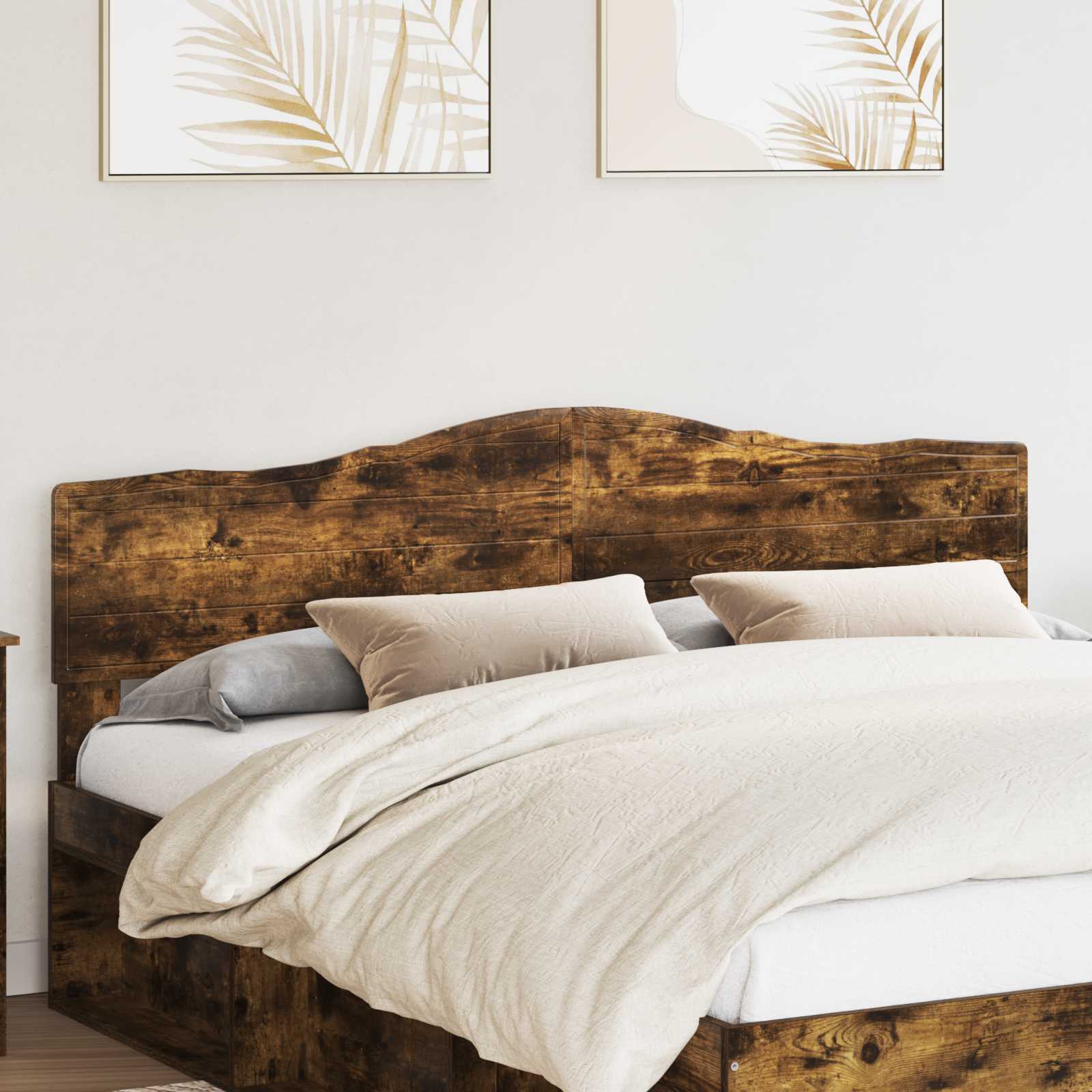 vidaXL Headboard Smoked Oak Engineered wood 1