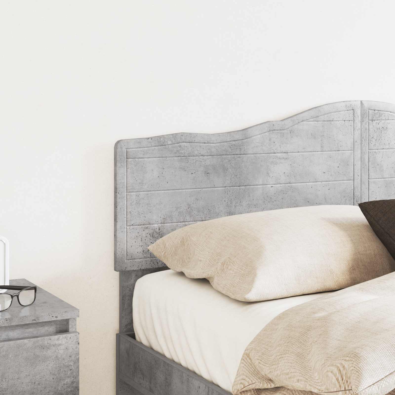 vidaXL Headboard Concrete Grey Engineered wood 3