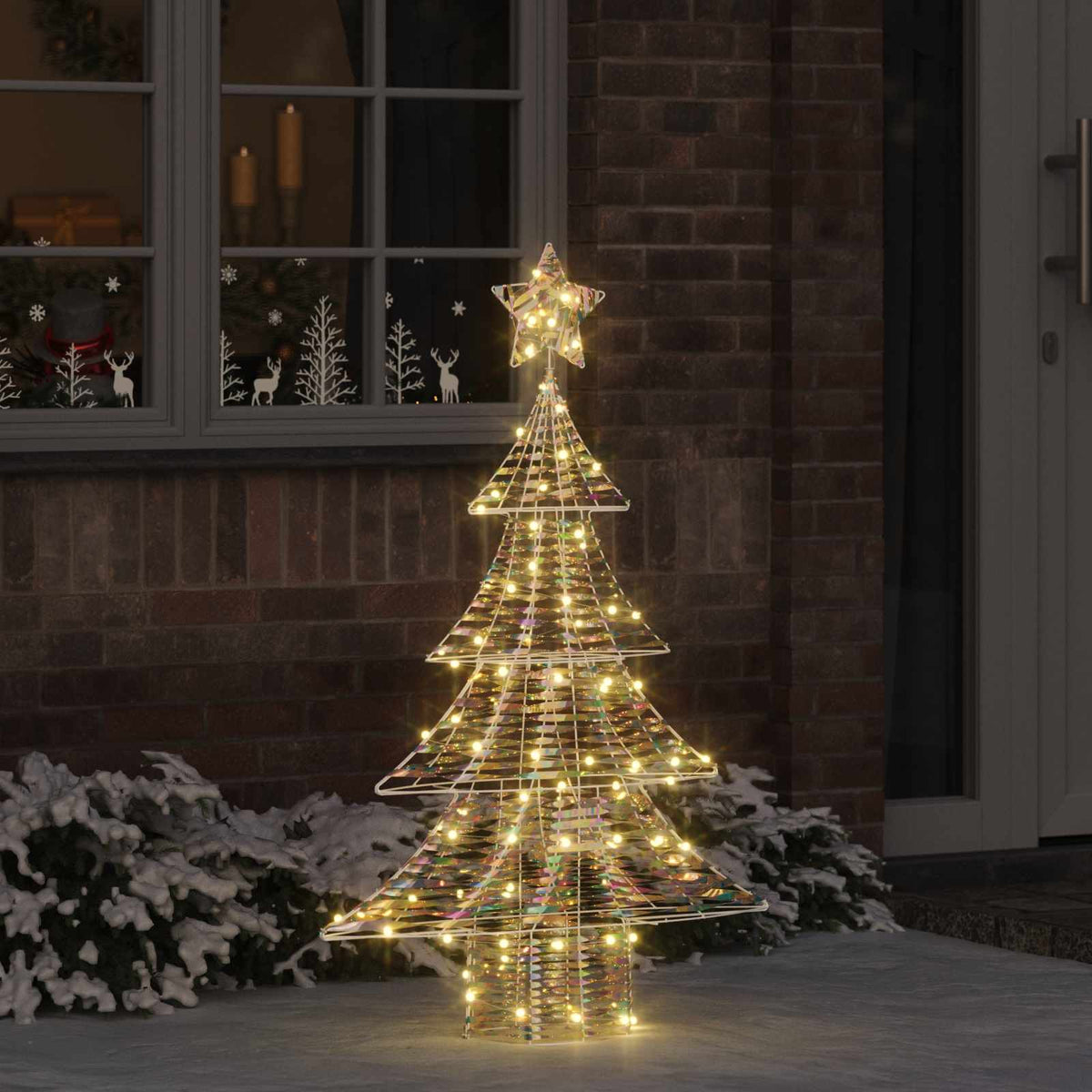 vidaXL Christmas Tree 120 LEDs Warm white PET