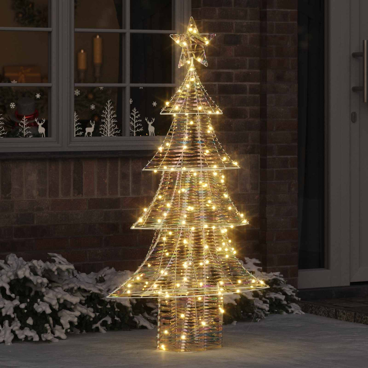 vidaXL Christmas Tree 120 LEDs Warm white PET
