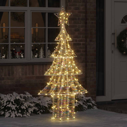 vidaXL Christmas Tree 120 LEDs Warm white PET