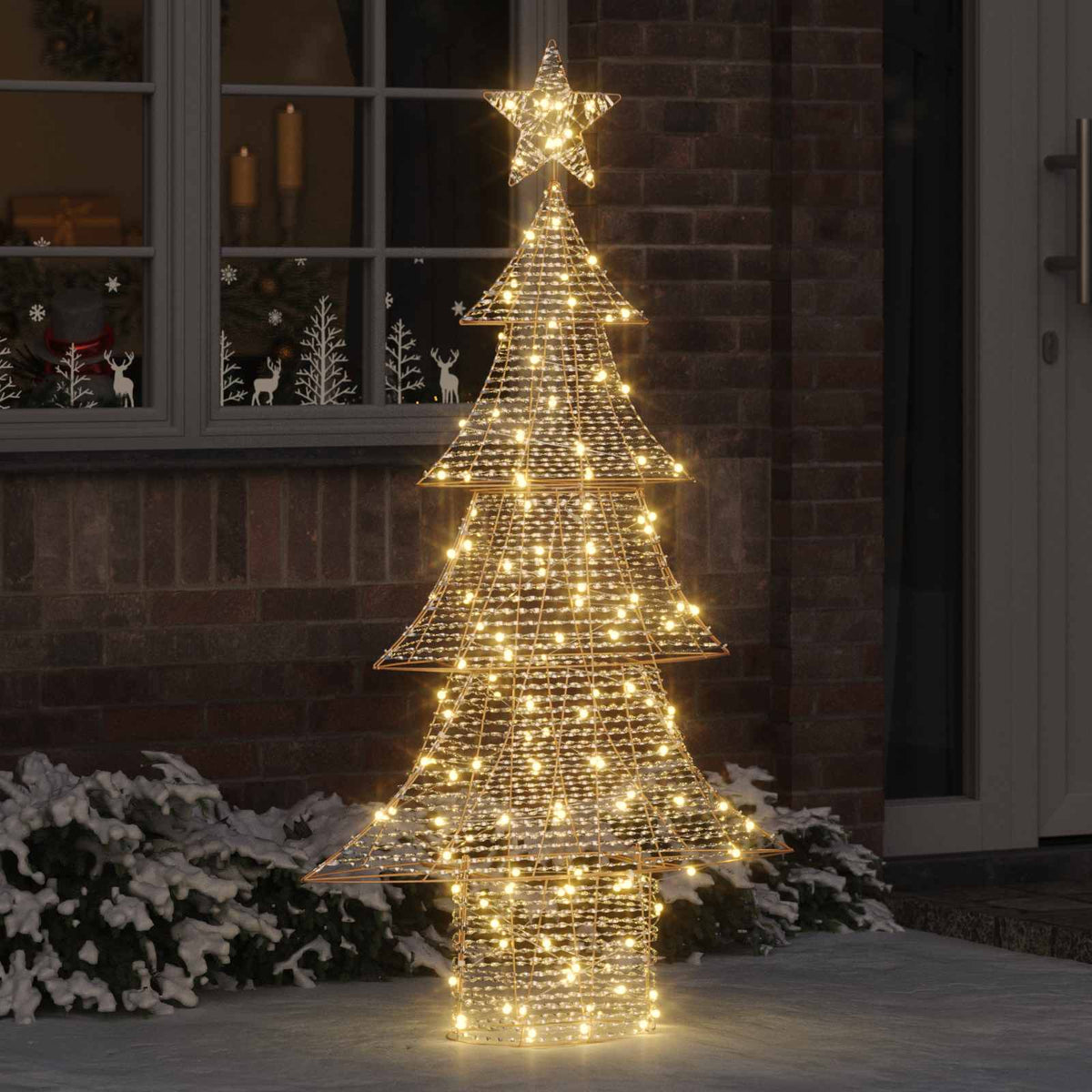 vidaXL Christmas Tree 120 LEDs Warm white PET