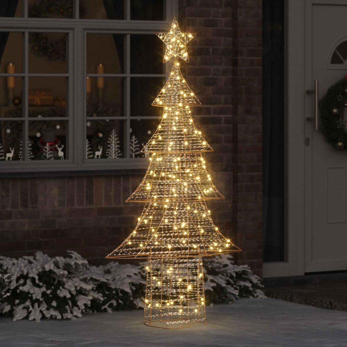 vidaXL Christmas Tree 120 LEDs Warm white PET
