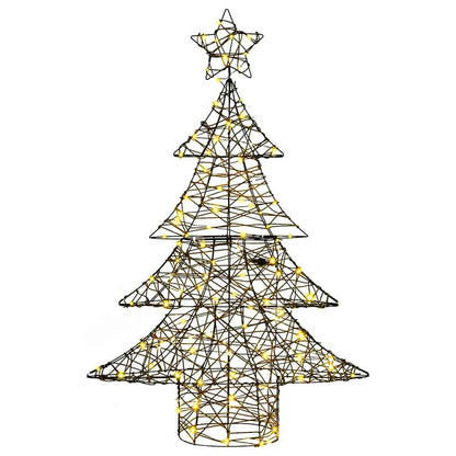 vidaXL Christmas Tree 120 LEDs Warm white 150 cm Rattan 5