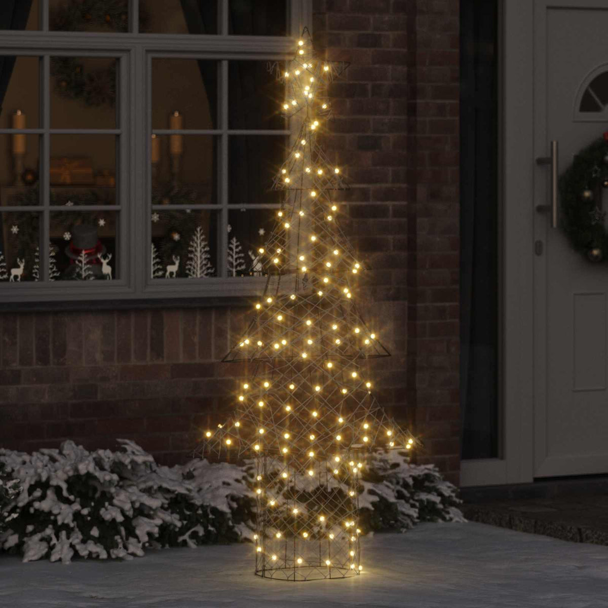 vidaXL Christmas Tree 120 LEDs Warm white PET