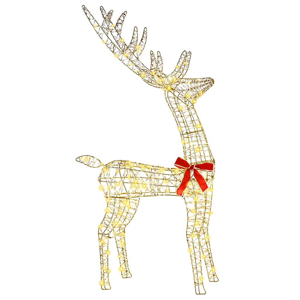 Reindeer Family 3 pcs 300 LEDs Warm white 67 x 26 x 127 cm PET Gold PET