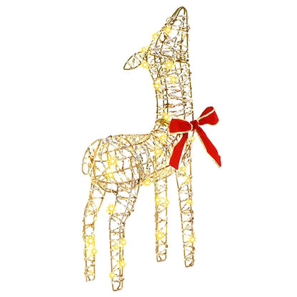 Reindeer Family 3 pcs 300 LEDs Warm white 67 x 26 x 127 cm PET Gold PET