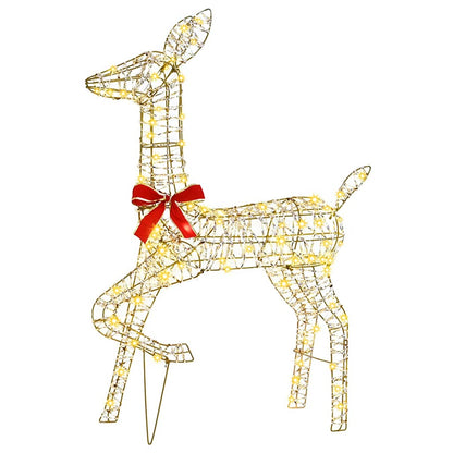 Reindeer Family 3 pcs 300 LEDs Warm white 67 x 26 x 127 cm PET Gold PET