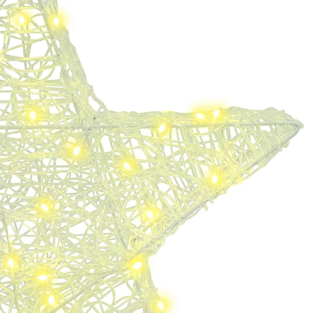 vidaXL 3D Star 50 LEDs Warm white 55 x 53.5 x 10 cm Acrylic 6