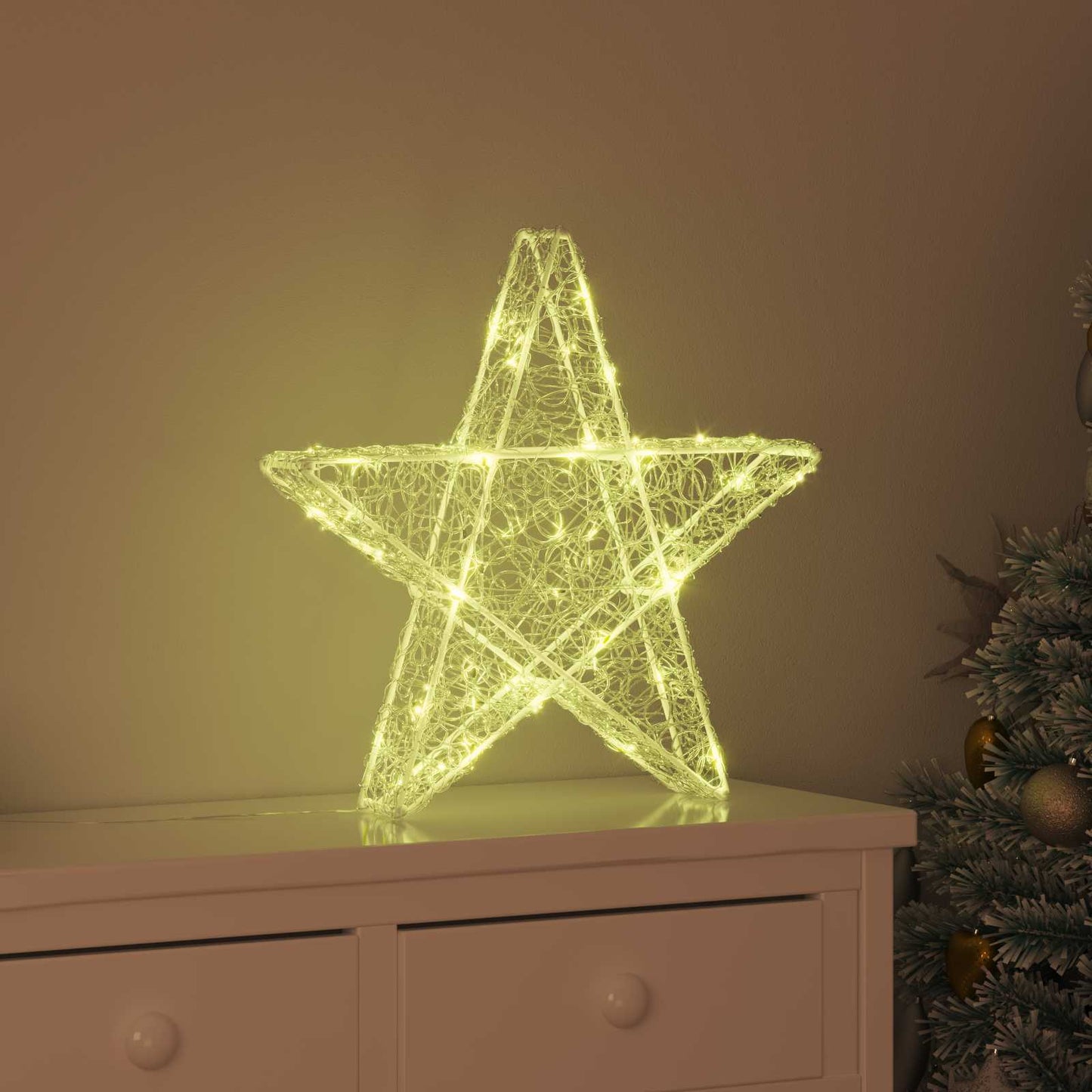 vidaXL 3D Star 50 LEDs Warm white 55 x 53.5 x 10 cm Acrylic 1
