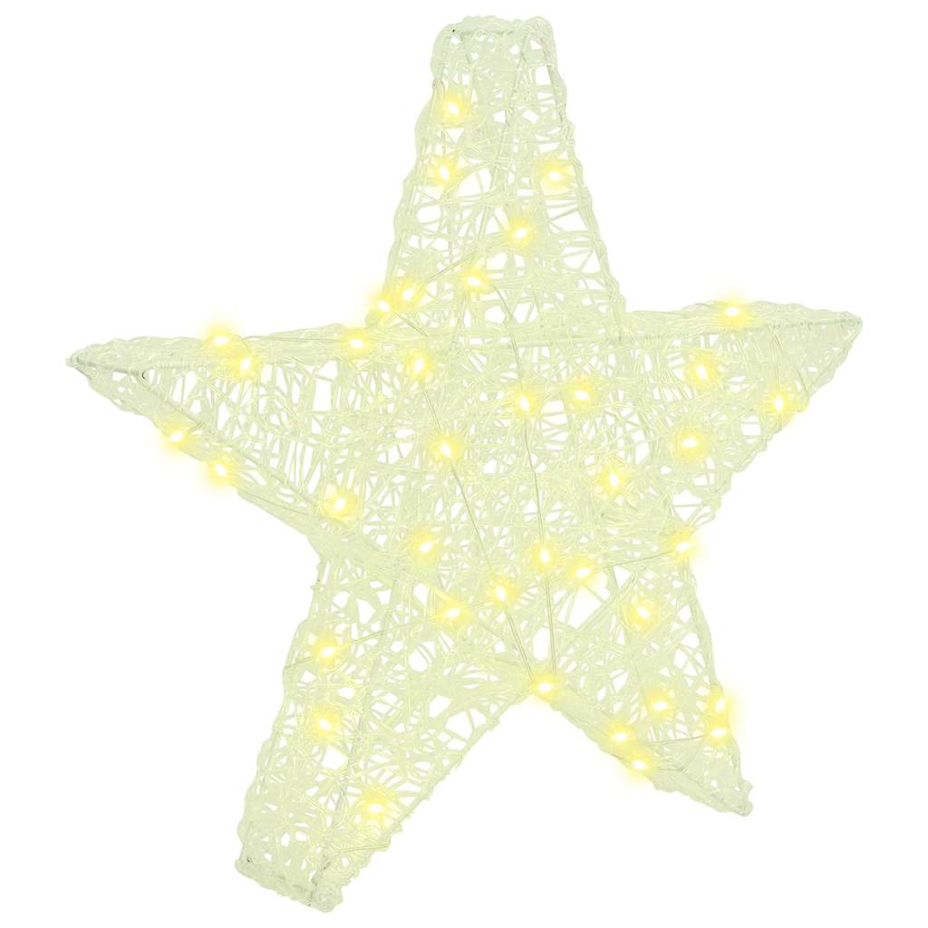 vidaXL 3D Star 50 LEDs Warm white 55 x 53.5 x 10 cm Acrylic 2