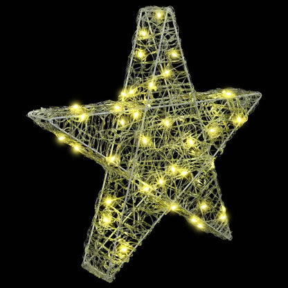 vidaXL 3D Star 50 LEDs Warm white 55 x 53.5 x 10 cm Acrylic 4