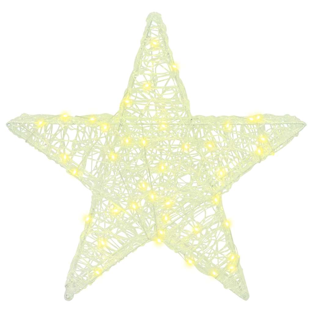 vidaXL 3D Star 50 LEDs Warm white 55 x 53.5 x 10 cm Acrylic 5