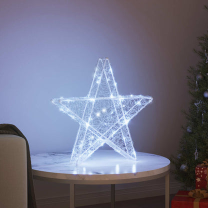 vidaXL 3D Star 50 LEDs Cold white 55 x 53.5 x 10 cm Acrylic 3
