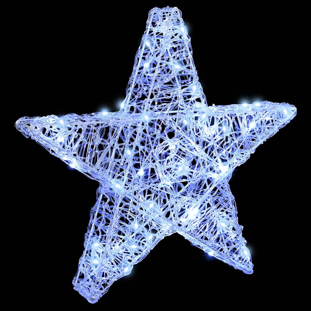 vidaXL 3D Star 50 LEDs Cold white 55 x 53.5 x 10 cm Acrylic 4