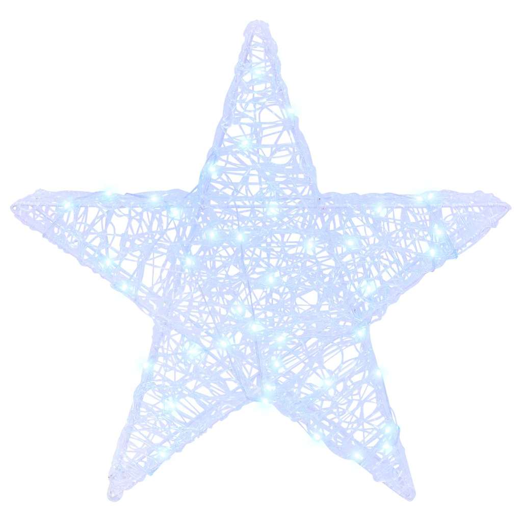 vidaXL 3D Star 50 LEDs Cold white 55 x 53.5 x 10 cm Acrylic 5