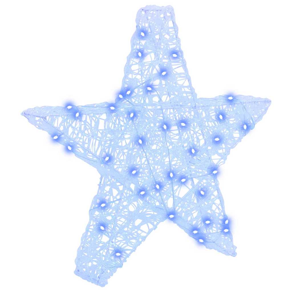 vidaXL 3D Star 50 LEDs Blue 55 x 53.5 x 10 cm Acrylic 2
