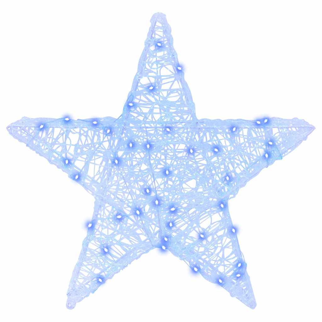 vidaXL 3D Star 50 LEDs Blue 55 x 53.5 x 10 cm Acrylic 5