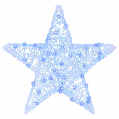 vidaXL 3D Star 50 LEDs Blue 55 x 53.5 x 10 cm Acrylic 5