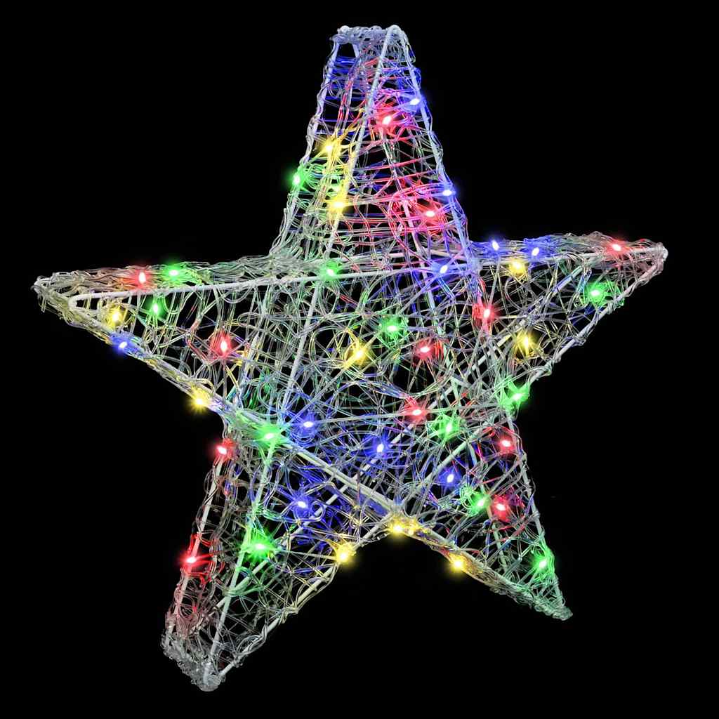 vidaXL 3D Star 50 LEDs Multicolour 55 x 53.5 x 10 cm Acrylic 4