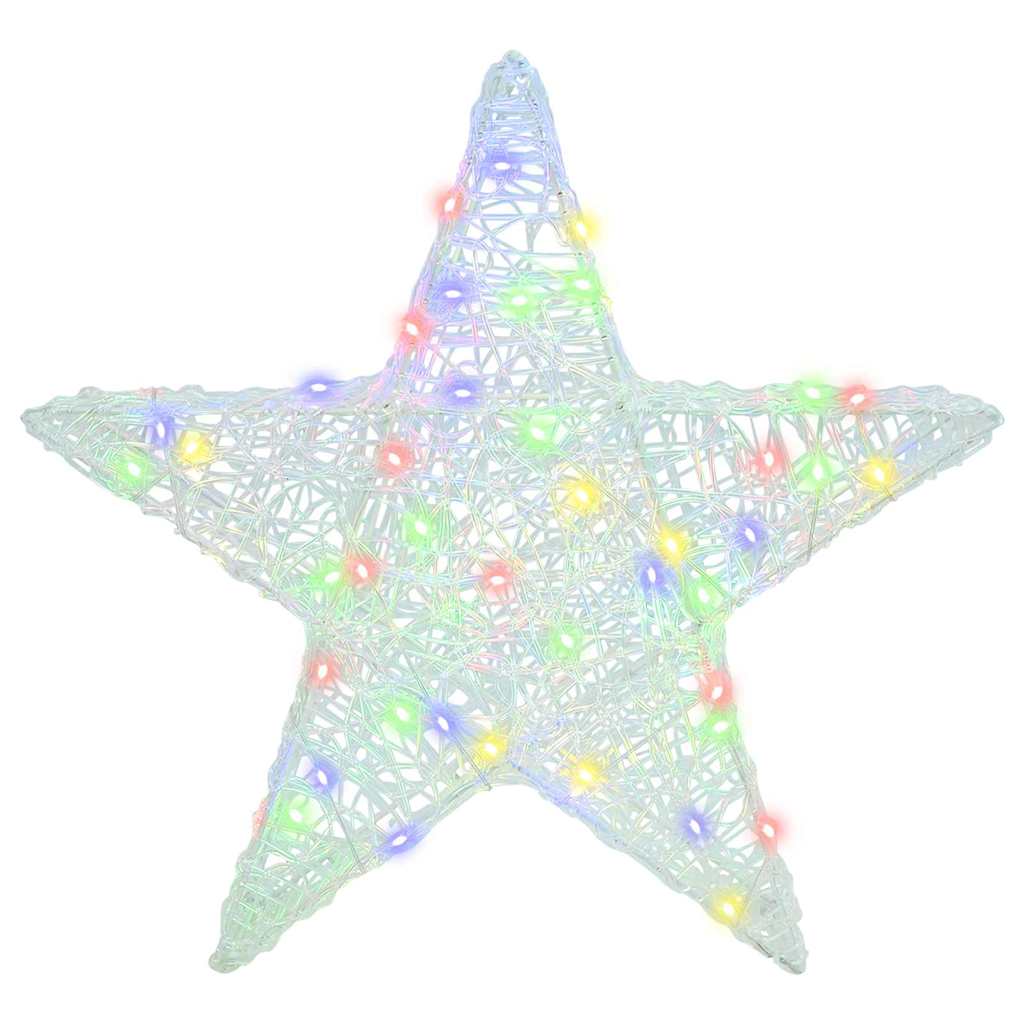 vidaXL 3D Star 50 LEDs Multicolour 55 x 53.5 x 10 cm Acrylic 5