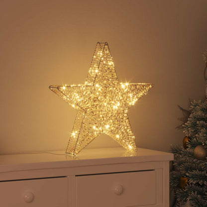 vidaXL 3D Star 50 LEDs Warm white 55 x 52.5 x 9 cm PET 1