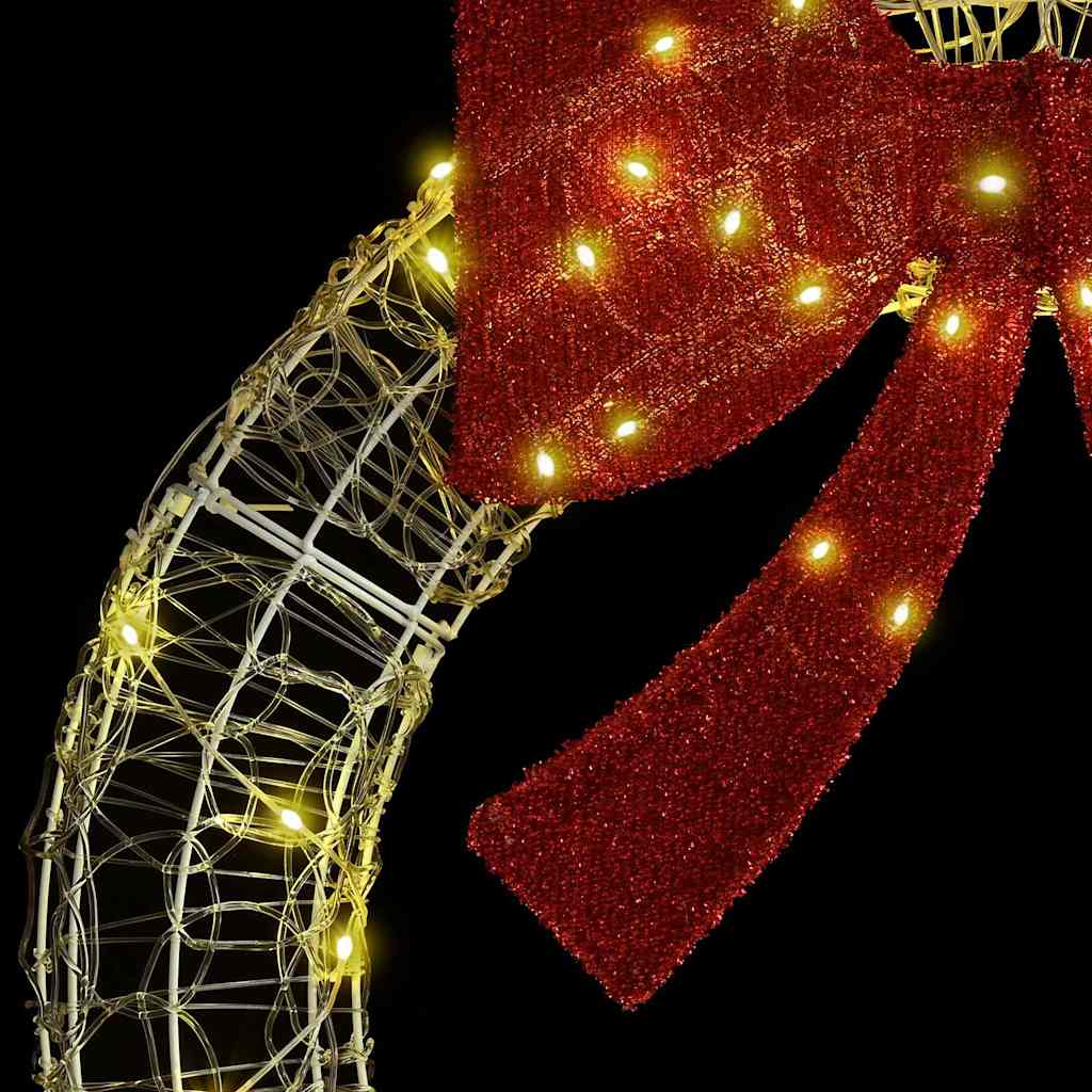 vidaXL Wreath 60 LEDs Warm white 76 x 76 x8.5 cm Acrylic 6
