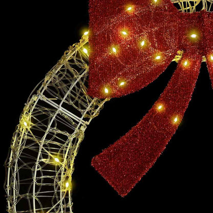 vidaXL Wreath 60 LEDs Warm white 76 x 76 x8.5 cm Acrylic 6