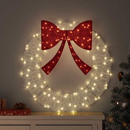 vidaXL Wreath 60 LEDs Warm white 76 x 76 x8.5 cm Acrylic 1