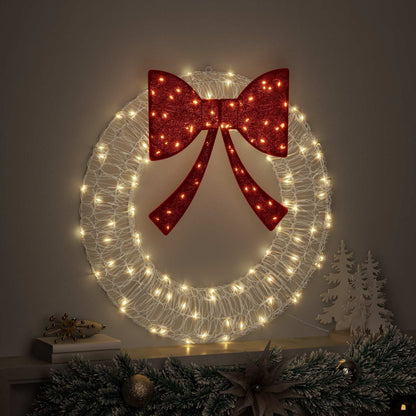 vidaXL Wreath 60 LEDs Warm white 76 x 76 x8.5 cm Acrylic 3