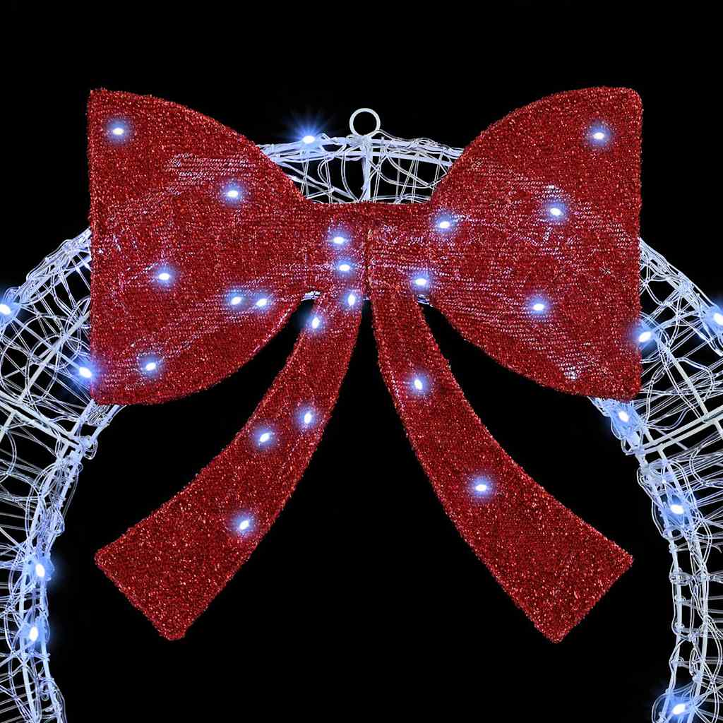 vidaXL Wreath 60 LEDs Cold white 76 x 76 x8.5 cm Acrylic 5