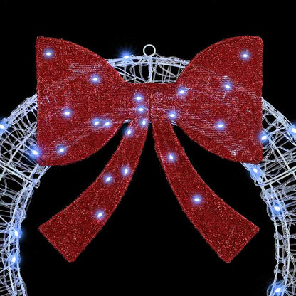 vidaXL Wreath 60 LEDs Cold white 76 x 76 x8.5 cm Acrylic 5