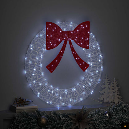 vidaXL Wreath 60 LEDs Cold white 76 x 76 x8.5 cm Acrylic 3