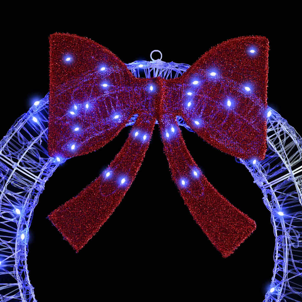 vidaXL Wreath 60 LEDs Blue 76 x 76 x8.5 cm Acrylic 5