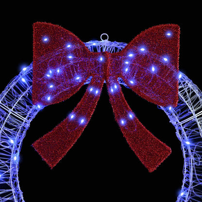 vidaXL Wreath 60 LEDs Blue 76 x 76 x8.5 cm Acrylic 5