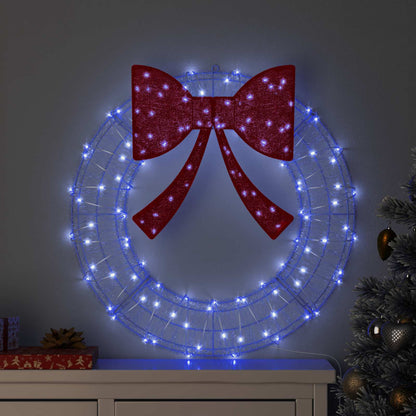 vidaXL Wreath 60 LEDs Blue 76 x 76 x8.5 cm Acrylic 1