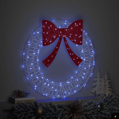 vidaXL Wreath 60 LEDs Blue 76 x 76 x8.5 cm Acrylic 3