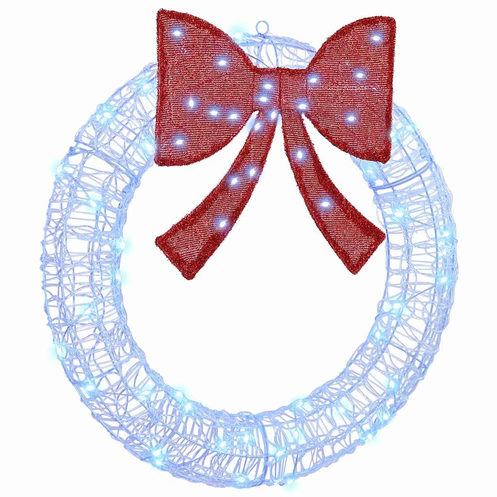 vidaXL Wreath 60 LEDs Blue 76 x 76 x8.5 cm Acrylic 2