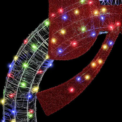 vidaXL Wreath 60 LEDs Multicolour 76 x 76 x8.5 cm Acrylic 6