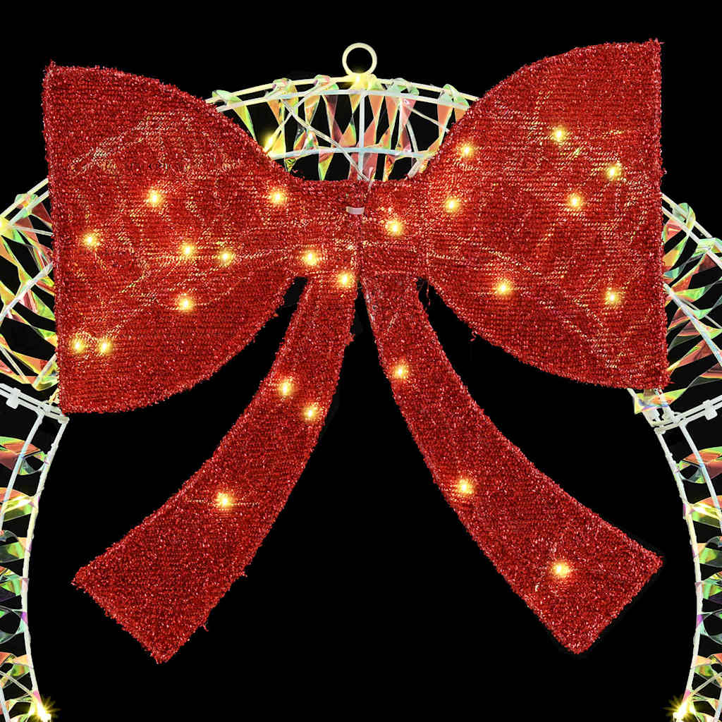 vidaXL Wreath 60 LEDs Warm white 76 x 76 x 8 cm PET 5