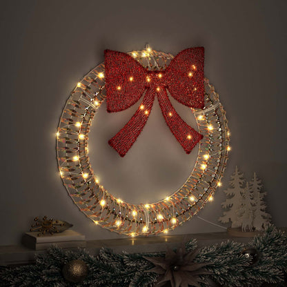 vidaXL Wreath 60 LEDs Warm white 76 x 76 x 8 cm PET 3