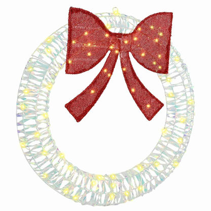 vidaXL Wreath 60 LEDs Warm white 76 x 76 x 8 cm PET 2