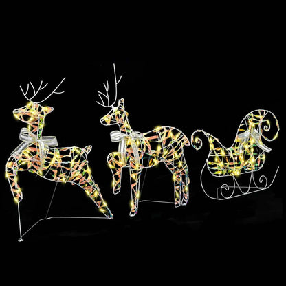 vidaXL LED Reindeers 3 pcs 60 LEDs Warm White 44 x 18 x 65.5 cm PET 4