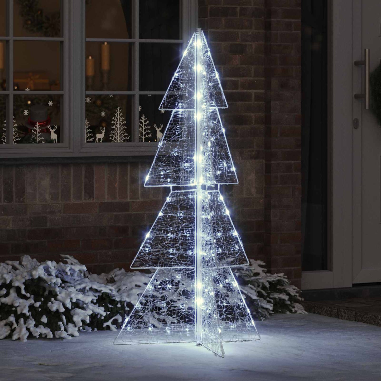 vidaXL Christmas Tree 160 LEDs Cold White 150 cm Acrylic 1