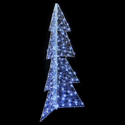 vidaXL Christmas Tree 160 LEDs Cold White 150 cm Acrylic 5