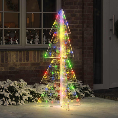 vidaXL Christmas Tree 160 LEDs Multicolour 150 cm Acrylic 1