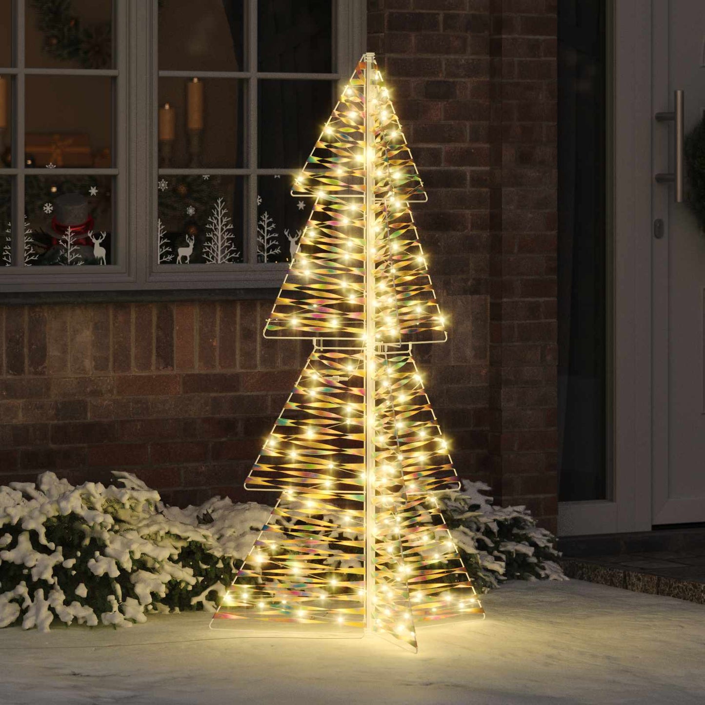 vidaXL Christmas Tree 160 LEDs Warm White 150 cm PET 1
