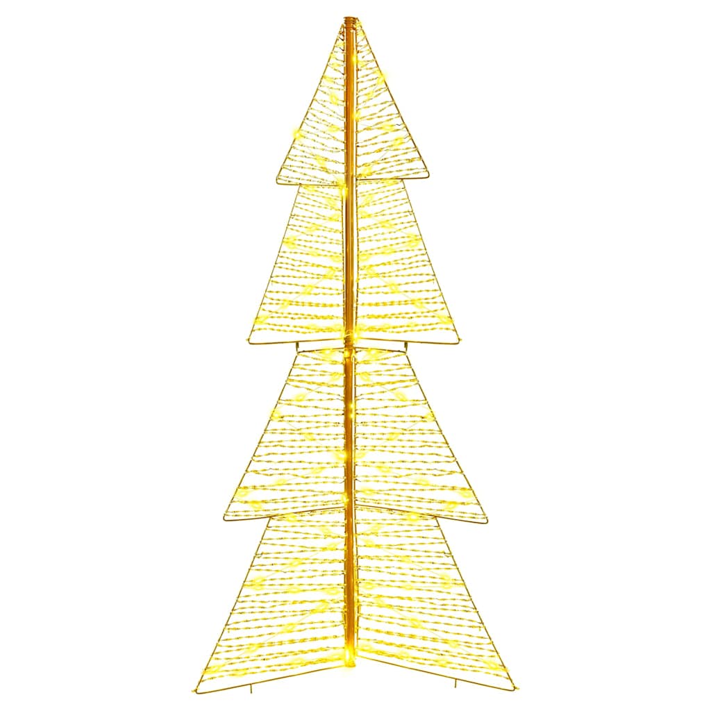 vidaXL Christmas Tree 160 LEDs Warm White 150 cm PET 4