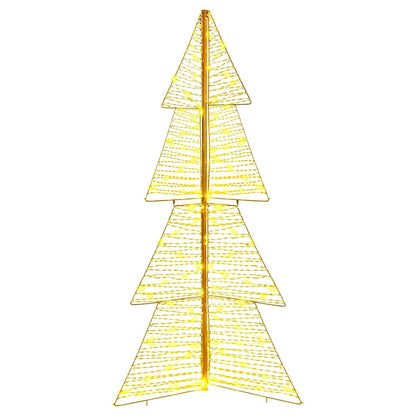 vidaXL Christmas Tree 160 LEDs Warm White 150 cm PET 4