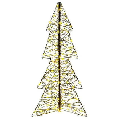 vidaXL Christmas Tree 160 LEDs Warm White 150 cm Rattan 4